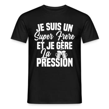 Super Frere Biere Humour Alcool - T-shirt homme - noir - Devant - AI Model Male 178 light (178cm)