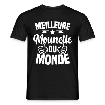 Fête des Mères Meilleure Mounette du Monde - T-shirt homme - noir - Devant - AI Model Male 178 light (178cm)