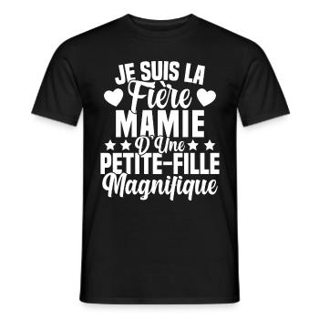 Je suis la Fière Mamie d'une Petite Fille Cool - T-shirt homme - noir - Devant - AI Model Male 178 light (178cm)