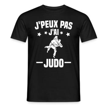 J'peux pas j'ai Judo - T-shirt homme - noir - Devant - AI Model Male 178 light (178cm)