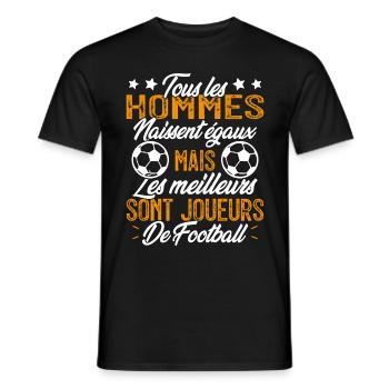 les hommes sont les meilleurs joueurs de football - T-shirt homme - noir - Devant - AI Model Male 178 light (178cm)