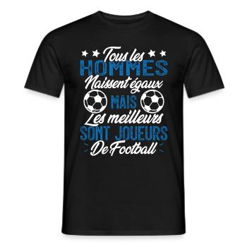 les hommes sont les meilleurs joueurs de football - T-shirt homme - noir - Devant - AI Model Male 178 light (178cm)
