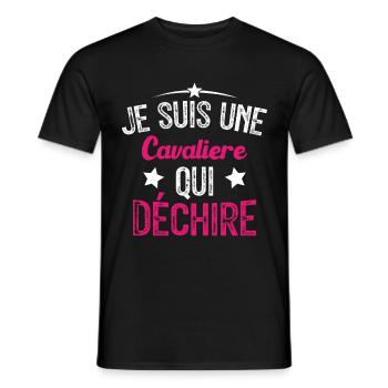 Je suis une Cavalière Qui Déchire - T-shirt homme - noir - Devant - AI Model Male 178 light (178cm)