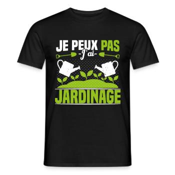 Je Peux Pas J'ai Jardinage Jardinier Humour Cadeau - T-shirt homme - noir - Devant - AI Model Male 178 light (178cm)
