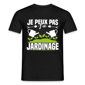 Je Peux Pas J'ai Jardinage Jardinier Humour Cadeau - T-shirt homme - noir - Devant - AI Model Male 178 light (178cm)