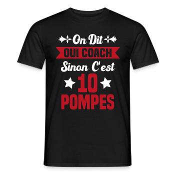 On Dit Oui Coach Humour Coaching Sportif Cadeau - T-shirt homme - noir - Devant - AI Model Male 178 light (178cm)