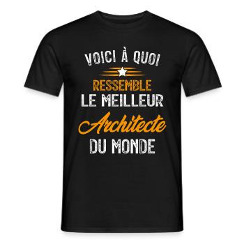 Voici à quoi ressemble le meilleur Architecte - T-shirt homme - noir - Devant - AI Model Male 178 light (178cm)
