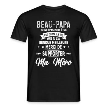 Meilleur Papa Bonus Cadeau Fête Des Beau Pères - T-shirt homme - noir - Devant - AI Model Male 178 light (178cm)