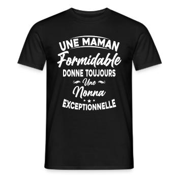 Maman formidable donne Nonna Exceptionnelle - T-shirt homme - noir - Devant - AI Model Male 178 light (178cm)