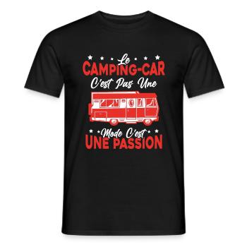 Le Camping Car Est Une Passion Cadeau - T-shirt homme - noir - Devant - AI Model Male 178 light (178cm)