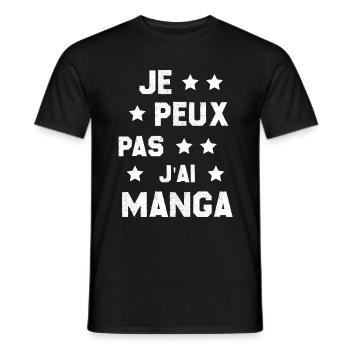 Je Peux Pas J'ai Manga - T-shirt homme - noir - Devant - AI Model Male 178 light (178cm)