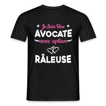 Femme je suis une avocate avec option râleuse - T-shirt homme - noir - Devant - AI Model Male 178 light (178cm)