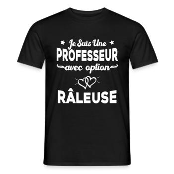 Femme je suis une professeur avec option râleuse - T-shirt homme - noir - Devant - AI Model Male 178 light (178cm)