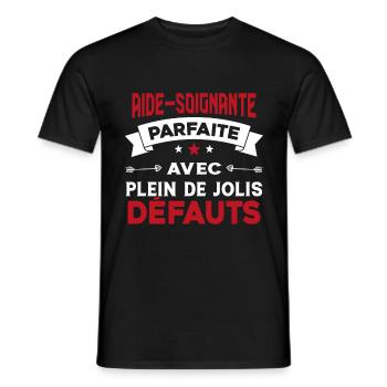 Aide soignante parfaite Cadeau Humour - T-shirt homme - noir - Devant - AI Model Male 178 light (178cm)