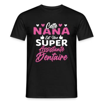 Cette Nana Est Une Super Assistante Dentaire - T-shirt homme - noir - Devant - AI Model Male 178 light (178cm)