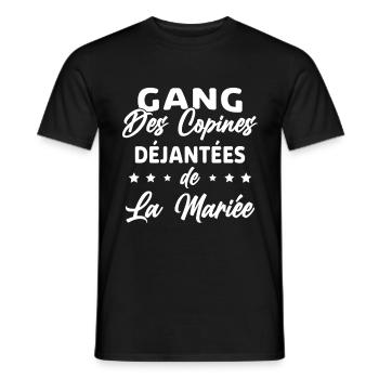 Gang des Copines Déjantées De La Mariée - T-shirt homme - noir - Devant - AI Model Male 178 light (178cm)