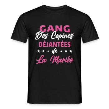 Gang des Copines Déjantées De La Mariée - T-shirt homme - noir - Devant - AI Model Male 178 light (178cm)