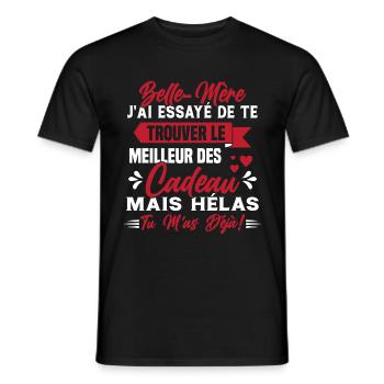 Belle mère Cadeau Fête des Mères Enfant Famille - T-shirt homme - noir - Devant - AI Model Male 178 light (178cm)