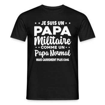 Homme Je Suis Papa Militaire Humour Cadeau soldats - T-shirt homme - noir - Devant - AI Model Male 178 light (178cm)