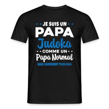 Homme Papa Judoka Humour Judo Cadeau - T-shirt homme - noir - Devant - AI Model Male 178 light (178cm)
