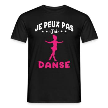 j'peux pas j'ai Danse - Humour Fille Cadeau - T-shirt homme - noir - Devant - AI Model Male 178 light (178cm)
