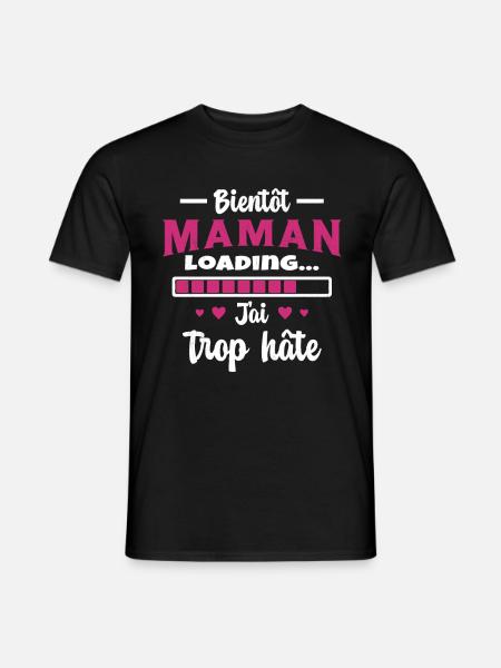 Bientôt Maman Cadeau Future Maman - T-shirt homme - noir