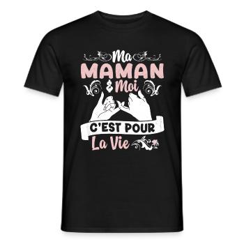 Ma Maman & Filleule Cadeau Fille Amour - T-shirt homme - noir - Devant - AI Model Male 178 light (178cm)