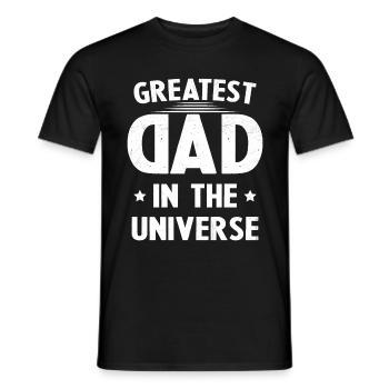 Father's Day Gift Biggest Dad in the Universe - Men's T-Shirt - black - Front - AI Model Male 178 light (178cm)