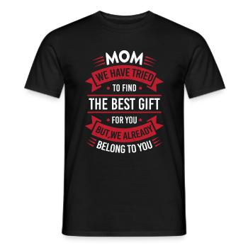 Maman J'ai Essayé De Te Trouver Le Meilleur Cadeau - T-shirt homme - noir - Devant - AI Model Male 178 light (178cm)