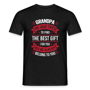 Grandpa we tried to find you the best gift - Men's T-Shirt - black - Front - AI Model Male 178 light (178cm)