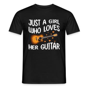 Guitariste pour les filles Femmes Enfants Guitare - T-shirt homme - noir - Devant - AI Model Male 178 light (178cm)