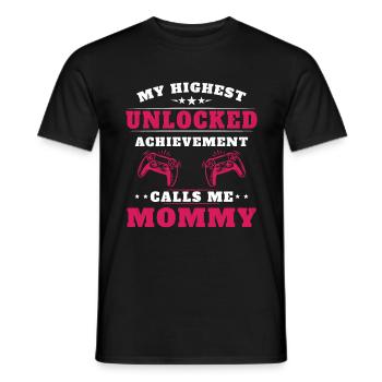 Mon plus haut accomplissement m'appelle mamie - T-shirt homme - noir - Devant - AI Model Male 178 light (178cm)