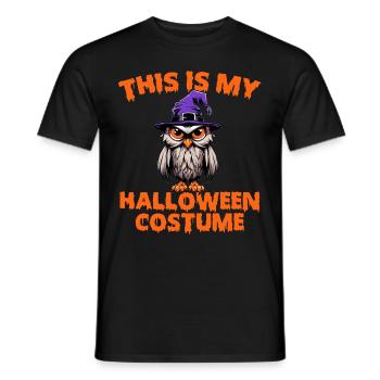 This is my Halloween costume owl for kids - Men's T-Shirt - black - Front - AI Model Male 178 light (178cm)