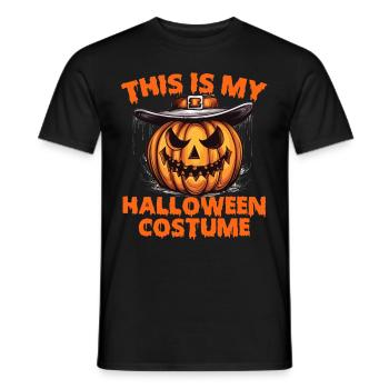 This Is My Halloween Costume Pumpkin Kids - Men's T-Shirt - black - Front - AI Model Male 178 light (178cm)