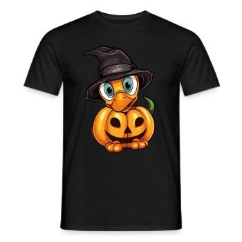 Vintage Duck Pumpkin Lazy Halloween Party Costume - T-shirt homme - noir - Devant - AI Model Male 178 light (178cm)