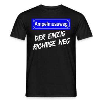 Ampelmussweg - Männer T-Shirt - Schwarz - Vorne - AI Model Male 178 light (178cm)