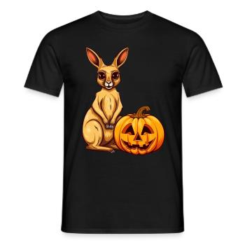 Känguru-Kürbis-Lazy-Halloween-Partykostüm für - Männer T-Shirt - Schwarz - Vorne - AI Model Male 178 light (178cm)