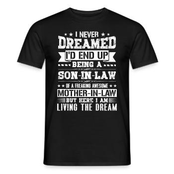 Je n’aurais jamais imaginé que je finirais par être un cadeau de gendre - T-shirt homme - noir - Devant - AI Model Male 178 light (178cm)
