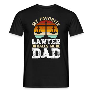 Mon avocat préféré m’appelle papa avocat cadeaux - T-shirt homme - noir - Devant - AI Model Male 178 light (178cm)
