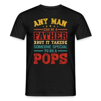 Father Someone Pops Father's Day Father Gifts - Männer T-Shirt - Schwarz - Vorne - AI Model Male 178 light (178cm)