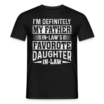 I'm My Father in Law's Favorite Daughter in Law - Men's T-Shirt - black - Front - AI Model Male 178 light (178cm)