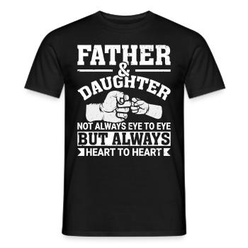 Père et fille Fête des pères Cadeaux pour les pères - T-shirt homme - noir - Devant - AI Model Male 178 light (178cm)
