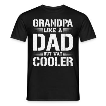 Grand-père comme un papa fête des pères grand-père cadeaux - T-shirt homme - noir - Devant - AI Model Male 178 light (178cm)