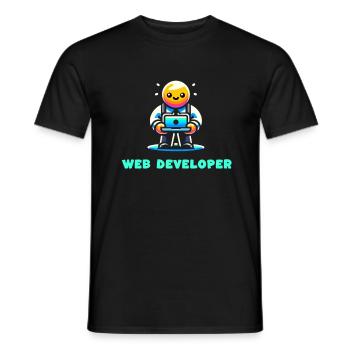 Métier de développeur web Carrière - T-shirt homme - noir - Devant - AI Model Male 178 light (178cm)