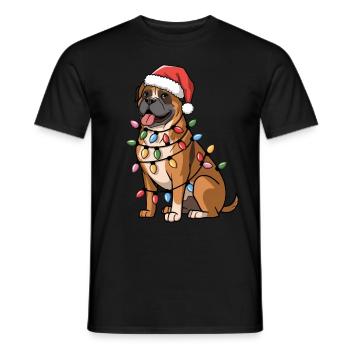 Cane Corso Christmas Lights Xmas Dogs Gifts - Men's T-Shirt - black - Front - AI Model Male 178 light (178cm)