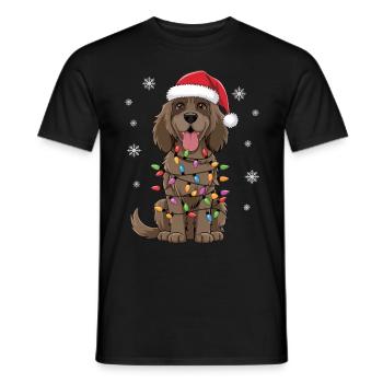 Gordon Setter Lumières de Noël Noël Chiens Cadeaux - T-shirt homme - noir - Devant - AI Model Male 178 light (178cm)