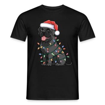 Havanese Christmas Lights Xmas Dogs Gifts - Männer T-Shirt - Schwarz - Vorne - AI Model Male 178 light (178cm)