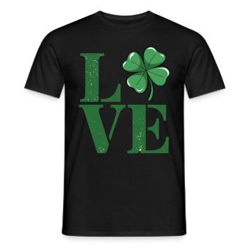 Shamrock Love St. Patrick's Day Irish Pride kids - Männer T-Shirt - Schwarz - Vorne - AI Model Male 178 light (178cm)