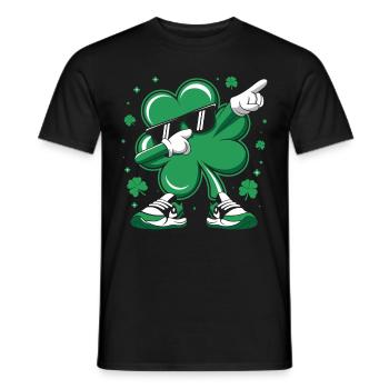 Dabbing Shamrock St Patrick's Day Dab Dance kids - Männer T-Shirt - Schwarz - Vorne - AI Model Male 178 light (178cm)