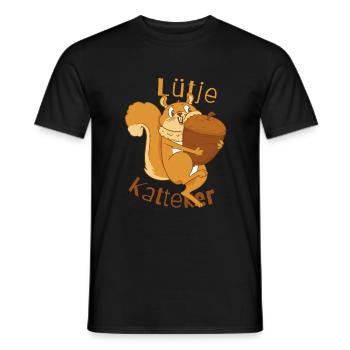 Lütje Katteker Écureuil bas-allemand - T-shirt homme - noir - Devant - AI Model Male 178 light (178cm)